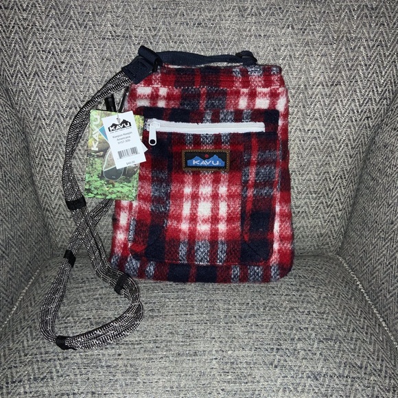 Last 1! NEW Kavu Plaid Crossbody In Americana - Picture 3 of 8